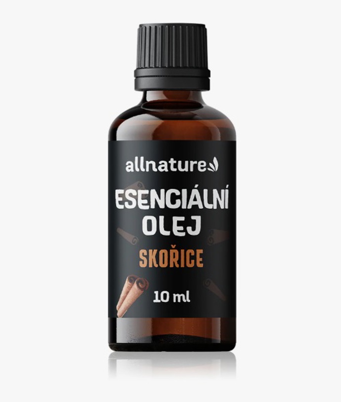 Esenciální vonný olej s povzbuzujícím účinkem a vůní skořice, Allnature, 91 Kč
