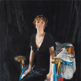 Portrét lady Idiny od malíře Williama Orpena, rok 1915.
Portrét lady Idiny od malíře Williama Orpena, rok 1915.