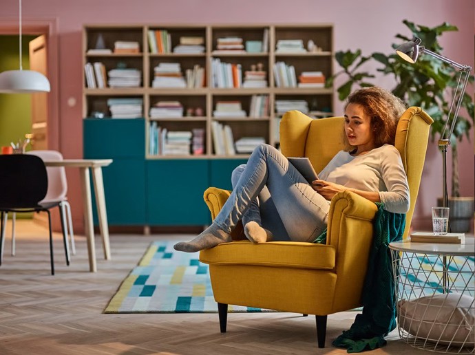 Křeslo ušák, STRANDMON, Ikea, 4 490 Kč
Křeslo ušák, STRANDMON, Ikea, 4 490 Kč