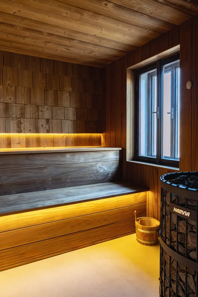 Wellness služby jsou tu opravdu na úrovni. Nechybí poctivá finská sauna.
