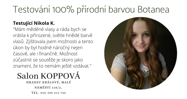 Známe výsledky testování 100% přírodní barvou Botanea! Známe výsledky testování 100% přírodní barvou Botanea!