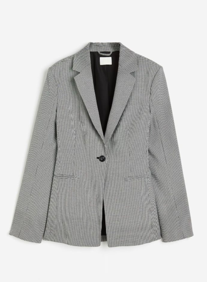 Keprové sako s projmutým pasem, H&M, 599 Kč
