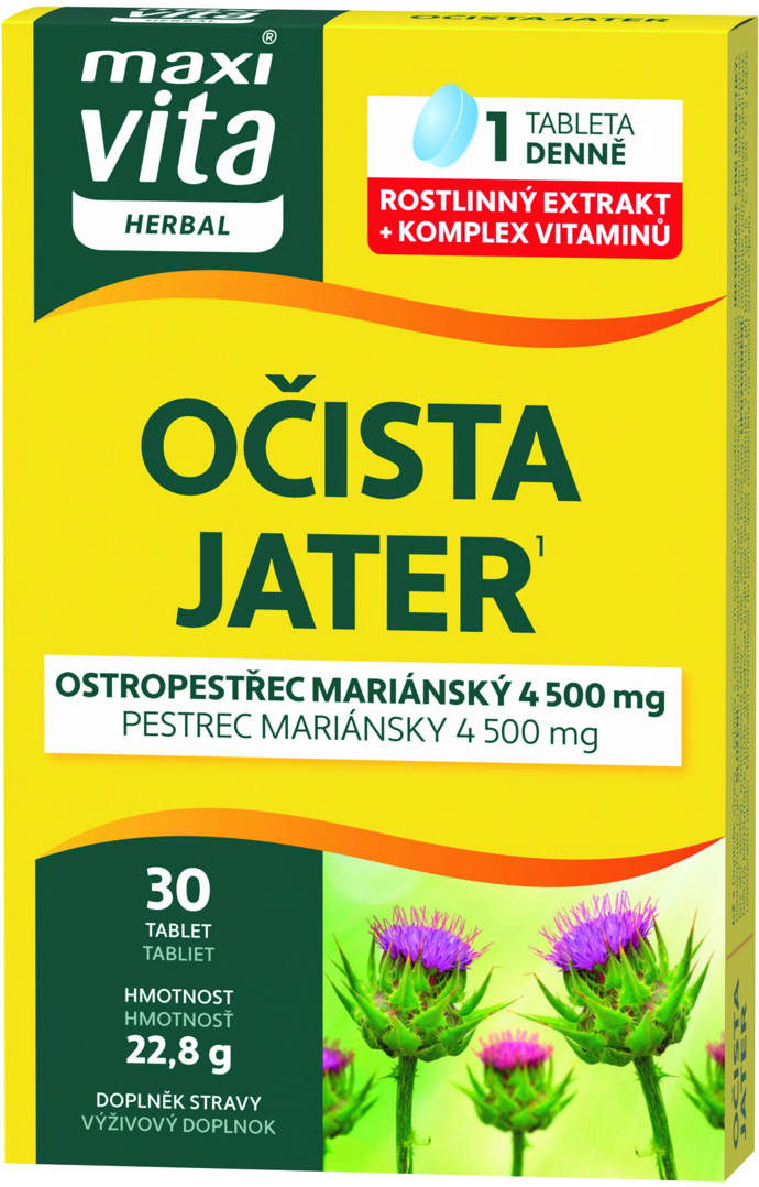 Maxi Vita Herbal Očista jater

Přípravek Maxi Vita Herbal Očista jater obsahuje přírodní extrakt z ostropestřce mariánského (obsahující silymarin) a kombinaci důležitých vitaminů, které jsou nezbytné pro správnou funkci lidského organizmu.

Cena: 103,90 Kč

www.nasevitaminy.cz
