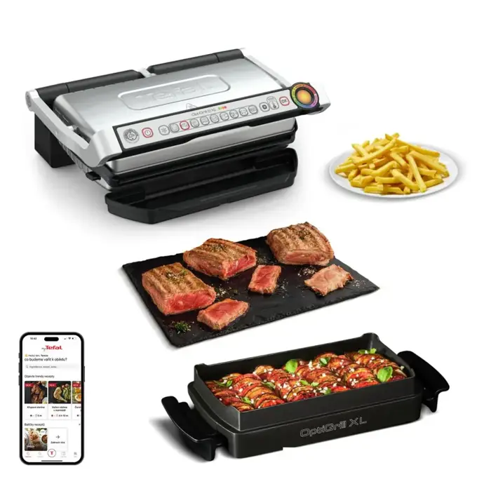 Elektrický stolní gril Tefal OptiGrill+ XL Snacking & Baking se zapékací mísou, 6 099 Kč
