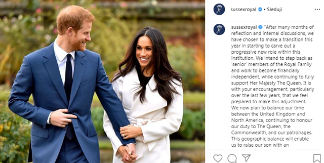 Meghan a Harry se vzdávají rolí v královské rodině! Chtějí být finančně nezávislí