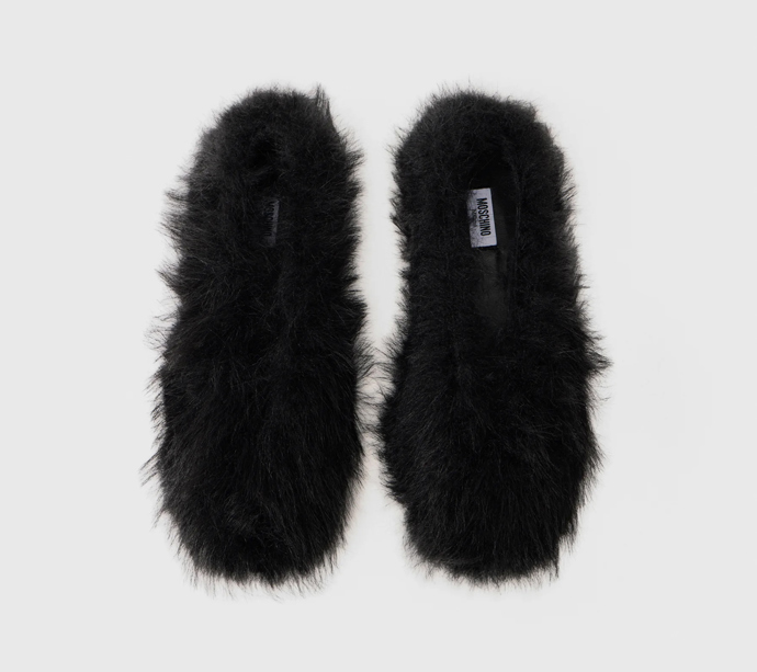 Chlupaté baleríny, Moschino, Zalando, 7370 Kč
