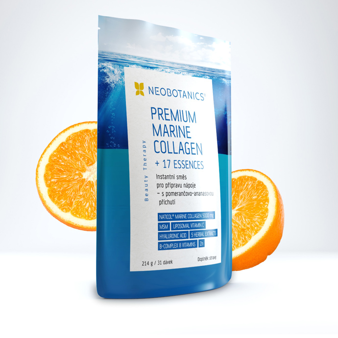 PREMIUM MARINE COLLAGEN + 17 ESSENCES, značka NEOBOTANICS, přibližná cena 1150 Kč.
PREMIUM MARINE COLLAGEN + 17 ESSENCES, značka NEOBOTANICS, přibližná cena 1150 Kč.