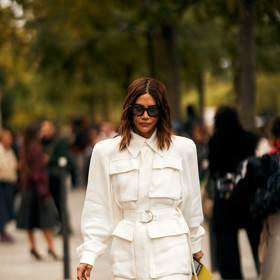 All white outfit 
