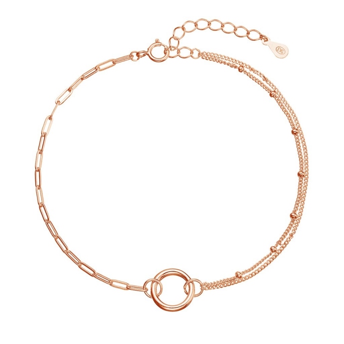 Pozlacený stříbrný Rose Gold náramek kroužek, Pavona, 460 Kč (seženete se slevou 30 %)
