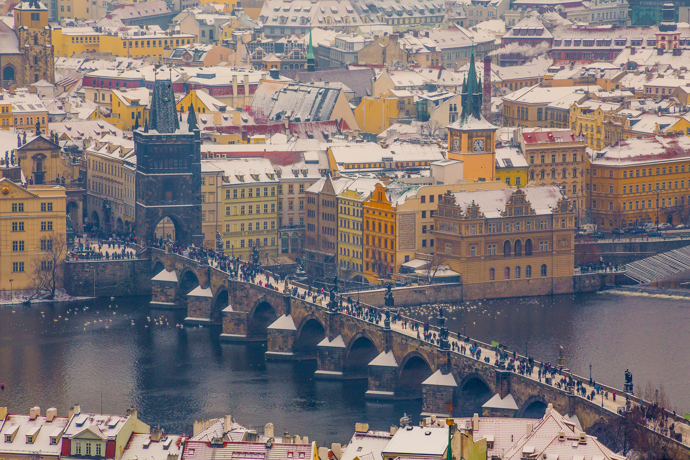 Pohled na historické centrum Prahy
