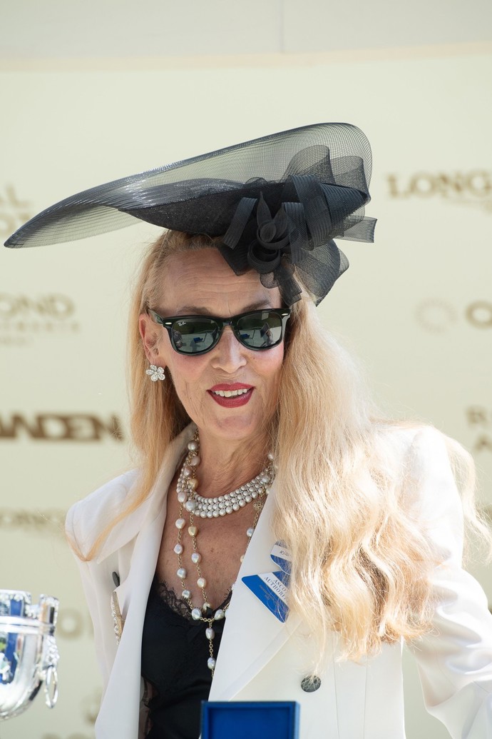 Herečka a modelka Jerry Hall, Royal Ascot 2025
