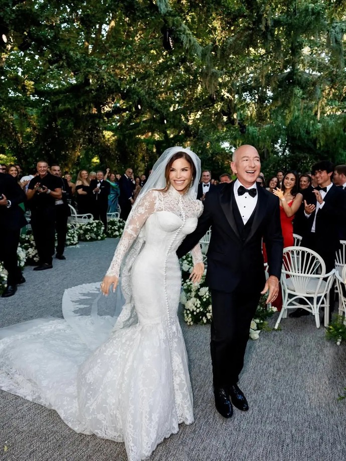Lauren Sanchez a Jeff Bezos během jejich svatby v Benátkách
Lauren Sanchez a Jeff Bezos během jejich svatby v Benátkách