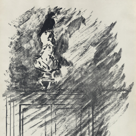 Ilustrace Edgara Allana Poea z roku 1875 od francouzského impresionisty Édouarda Maneta pro překlad básně „Havran“ od Stéphana Mallarmého.
