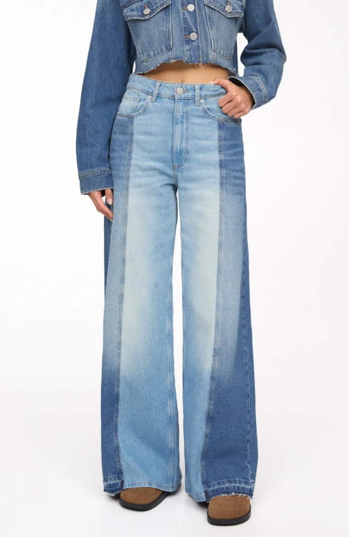 Patchwork džíny, PULL&BEAR, 599 Kč

