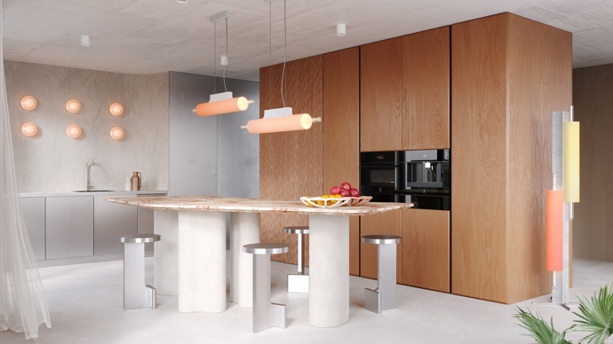 Penthouse zabírá celé poslední čtrnácté patro rezidenční věže Prokop a nabízí 229 m² obytné plochy a 176 m² střešní terasy s panoramatickým výhledem na Prahu. Velkoformátová okna doslova vtahují město dovnitř a propojují interiér s okolní krajinou. 
