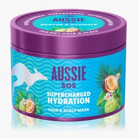 Uklidňující hydratační maska na vlasy a vlasovou pokožku, Aussie, 199 Kč
