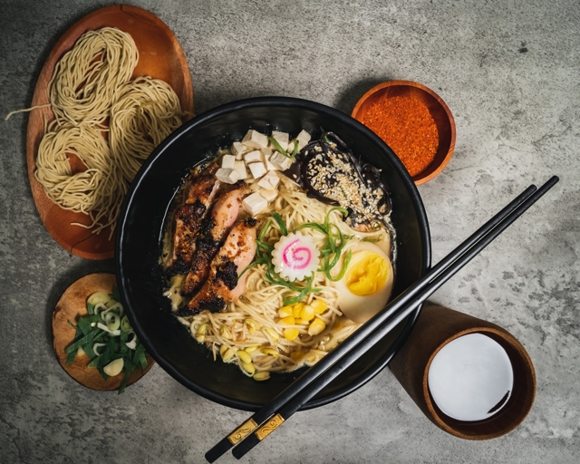 Lahodná polévka ramen
