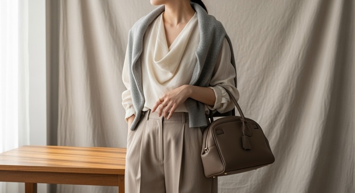 Nadčasové a ležérní, takové jsou jarní outfity ve stylu quiet luxury. 
