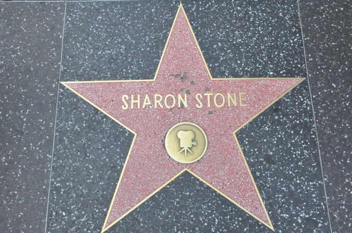Hvězda herečky Sharon Stone na chodníku slávy v Hollywoodu
Hvězda herečky Sharon Stone na chodníku slávy v Hollywoodu