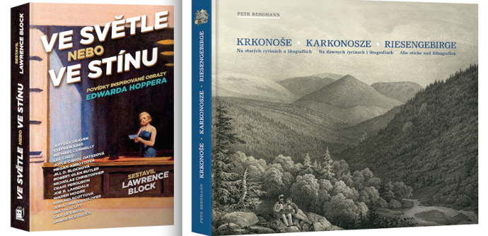 Autoři povídkové antologie VE SVĚTLE NEBO VE STÍNU, mezi nimi Stephen King, Lee Child či Joyce Carol Oatesová, se nechali inspirovat dílem amerického realistického malíře Edwarda Hoppera a na jeho motivy napsali každý svůj originální příběh. Petr Bergmann, který se věnuje regionální historii, sestavil ze svých sbírek grafik, map, pohlednic, fotografií svoji čtvrtou knihu KRKONOŠE NA STARÝCH RYTINÁCH A LITOGRAFIÍCH. Kniha představuje přes 200 mnohdy unikátních grafik z let 1740 – 1900. 

