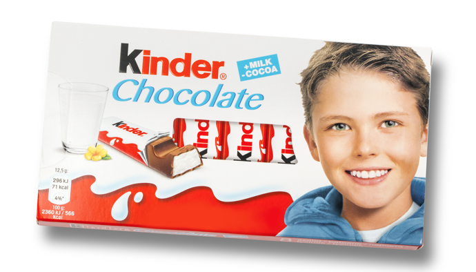 Kluk z obalu na Kinder čokoládu Kluk z obalu na Kinder čokoládu