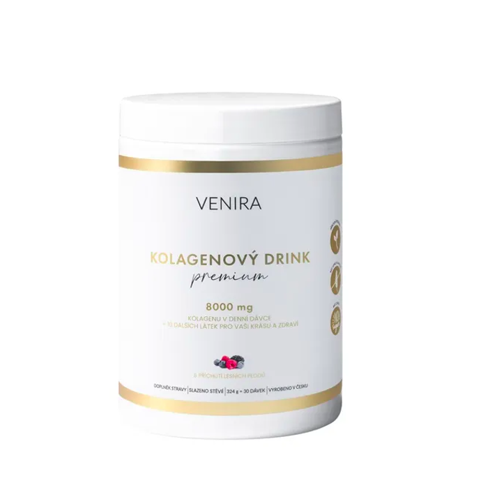 Venira Premium kolagenový drink lesní plody, značka Venira, přibližná cena 939 Kč.
Venira Premium kolagenový drink lesní plody, značka Venira, přibližná cena 939 Kč.