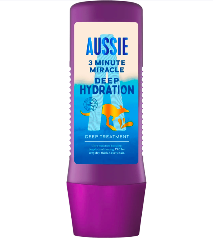 Maska na vlasy Deep Hydration, Aussie, přibližná cena 179 Kč. 
