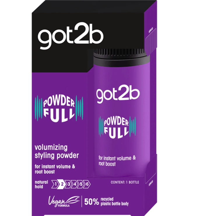 Stylingový pudr pro objem Powder´ful, Schwarzkopf got2b, přibližná cena 179 Kč. 
