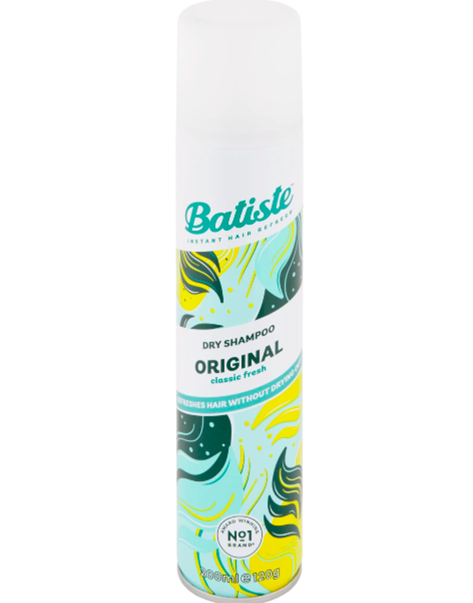 Suchý šampon na vlasy Original, Batiste, přibližná cena 129 Kč. 
