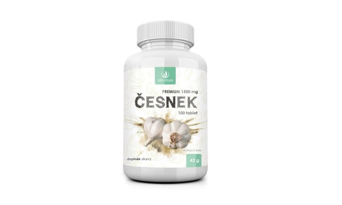 Jedna tableta obsahuje 3,75 mg Alicinu, což odpovídá 1500 mg čerstvého česneku.135 Kč
Jedna tableta obsahuje 3,75 mg Alicinu, což odpovídá 1500 mg čerstvého česneku.135 Kč