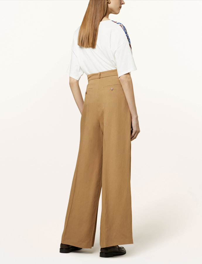Kalhoty Diletta s vysokým pasem, MaxMara, 2840 Kč
