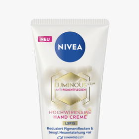Nivea Cellular Luminous 630 krém na ruce proti pigmentovým skvrnám, 75 ml, 65 Kč
Nivea Cellular Luminous 630 krém na ruce proti pigmentovým skvrnám, 75 ml, 65 Kč