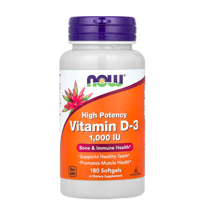 NOW Foods, Vitamin D-3, 1 000 IU, 210 Kč
