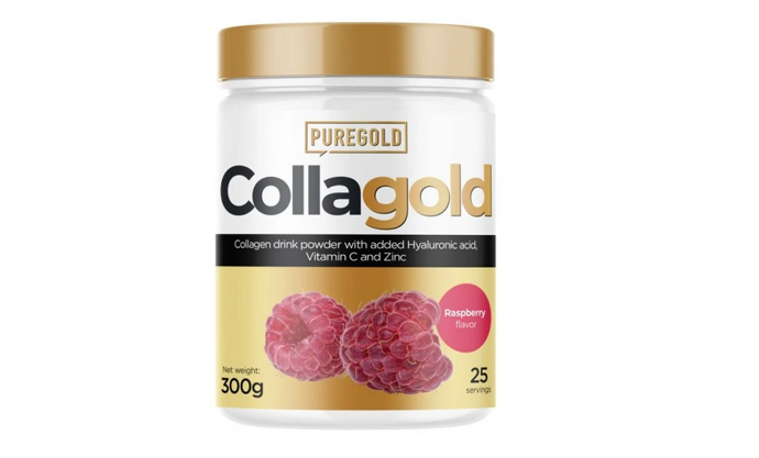 CollaGold - Prášek s kolagenem z hovězího a mořského rybího kolagenu s kyselinou hyaluronovou, 439 Kč

