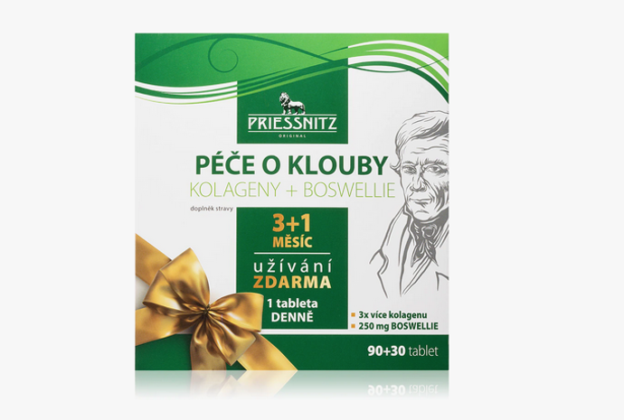 Doplněk stravy pro výživu kloubů a chrupavek Priessnitz® podpoří hybnost a pružnost kloubů a normální funkci chrupavek i kostí. Jedna tableta denně s hydrolyzovanými kolageny v přírodní podobě typu I a II i 40 μg nativního kolagenu typu II se postará o váš pohybový aparát. 409 Kč
