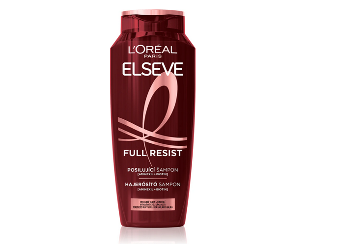 Posilující šampon L’Oréal Paris Elseve Full Resist Aminexil vám pomůže proti těmto problémům bojovat, ať už je jejich příčinou stres, sezónní změny, nešetrné česání či nevhodný styling. 150 Kč
Posilující šampon L’Oréal Paris Elseve Full Resist Aminexil vám pomůže proti těmto problémům bojovat, ať už je jejich příčinou stres, sezónní změny, nešetrné česání či nevhodný styling. 150 Kč
