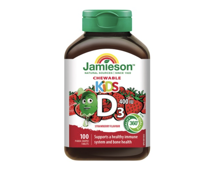 Vitamín D3 Kids 400 IU tablety na cucání s příchutí jahody pro děti, Jamieson, 174 Kč

Doplněk stravy. Vitamín D je potřebný pro optimální růst a vývin kostí u dětí. Vitamín D3 na cucání s jahodovou příchutí v tabletách ve tvaru medvídka pandy. Je vyroben z přírodních zdrojů, neobsahuje aspartam, umělé příchutě a barviva. 100 tablet
