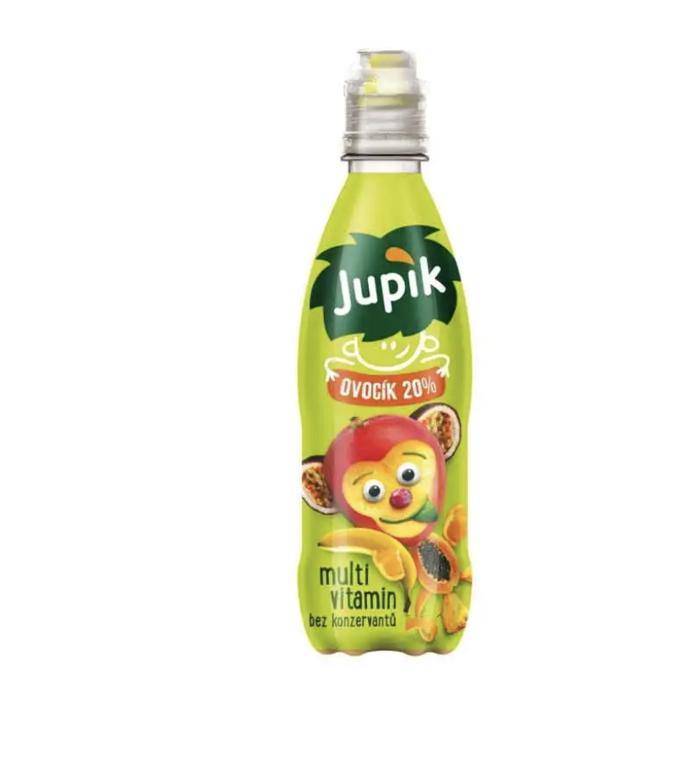 Jupík Ovocík 20% Multivitamin, Košík, 21,90 Kč

Pasterovaný nesycený nealkoholický víceovocný nápoj s cukry a sladidlem.
