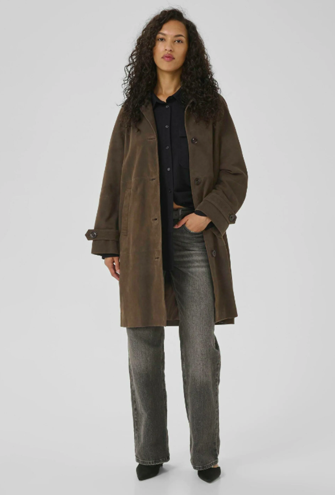 Semišový kabát, My Essential Wardrobe, 16720 Kč
