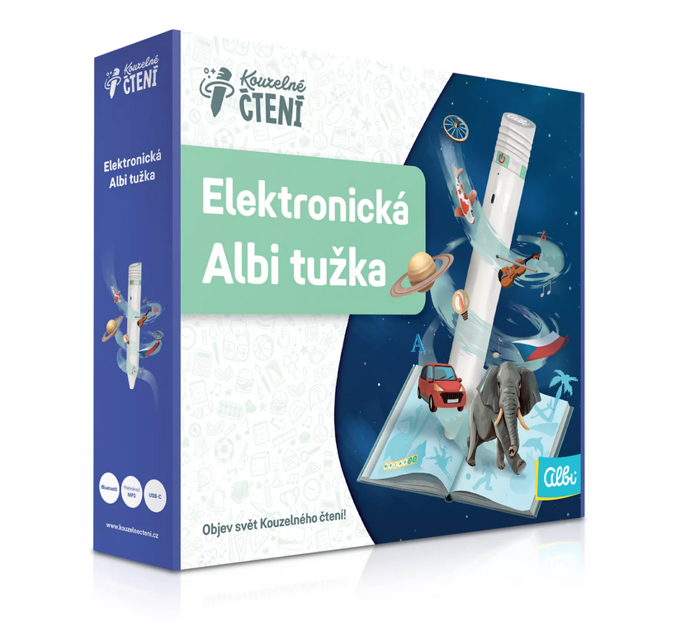Základní sada Elektronické Albi tužky 2.0 s Průvodcem Kouzelným čtením je určená pro malé i velké zvídálky. 1499 Kč
