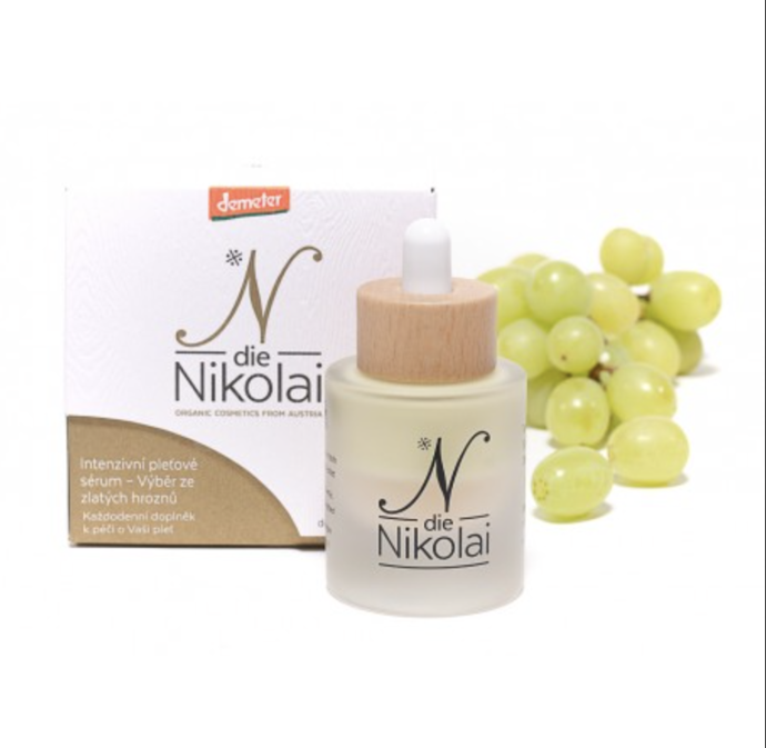Biodynamické intenzivní pleťové sérum – Výběr ze zlatých hroznů 30 ml, Die Nikolai, 1590 Kč
