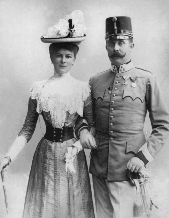 Žofie Chotková a František Ferdinand v roce 1900, krátce po svatbě.
