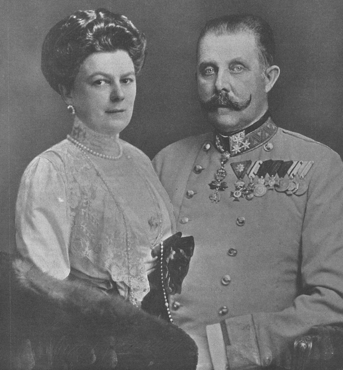 Žofie Chotková a František Ferdinand d'Este v roce 1914.
