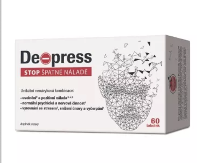 Doplněk stravy DE-PRESS 60 tobolek, 349 Kč
Doplněk stravy DE-PRESS 60 tobolek, 349 Kč