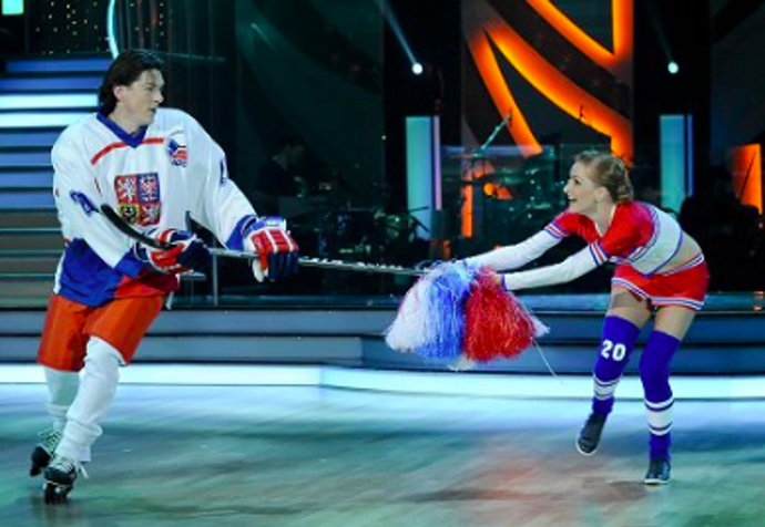 Ve StarDance se nezapomnělo na Martinovu hokejovou kariéru
