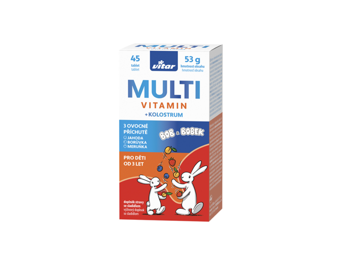 Vitar Kids Multivitamin s kolostrem

Podporuje obranyschopnost dětí doplňováním 10 vitaminů a velmi prospěšného kolostra. Doplněk stravy ve formě skvěle ochucených tablet, které se rozpustí v ústech.

Cena: 164 Kč

www.nasevitaminy.cz
