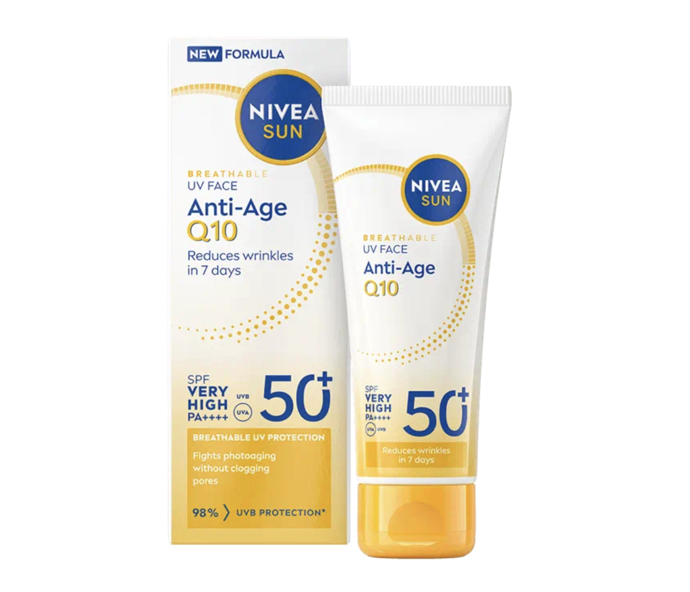 Pleťový krém Anti-Age Q10 SPF 50+ poskytuje okamžitou a velmi vysokou ochranu proti UVA/UVB záření, modrému světlu a volným radikálům. 299 Kč
Pleťový krém Anti-Age Q10 SPF 50+ poskytuje okamžitou a velmi vysokou ochranu proti UVA/UVB záření, modrému světlu a volným radikálům. 299 Kč