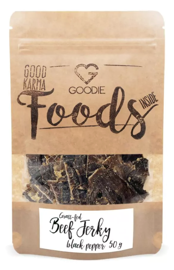 Grass-fed sušené hovězí maso, 189 Kč
