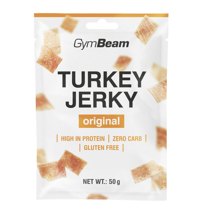 Sušené maso Turkey Jerky je lehká svačina v podobě krůtího masa nabitého bílkovinami. Hodí se ke konzumaci  kdykoliv během dne. Je vyrobeno moderní metodou sušení, která zajišťuje jeho dlouhodobou čerstvost bez znehodnocení obsahu živin. 109 Kč

