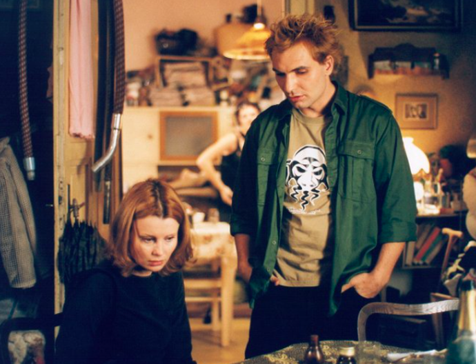 Jiří Macháček a Jitka Schneiderová ve filmu Samotáři
Jiří Macháček a Jitka Schneiderová ve filmu Samotáři